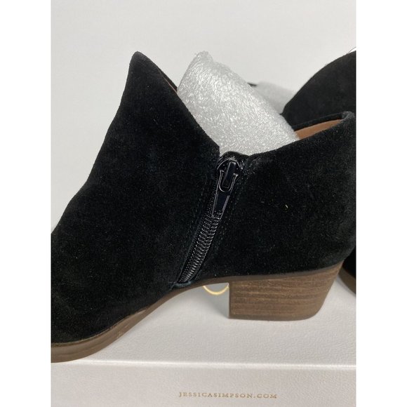 jessica simpson jp drette black cow split suede Sz 6.5M - Picture 4 of 9